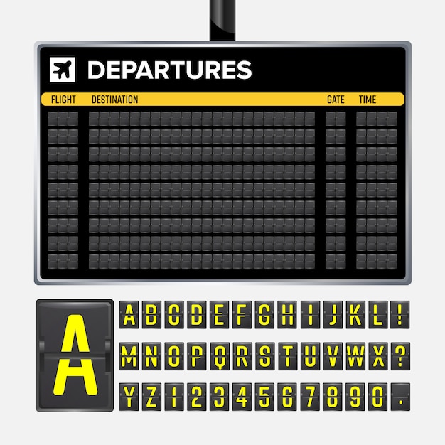 Vector airport board