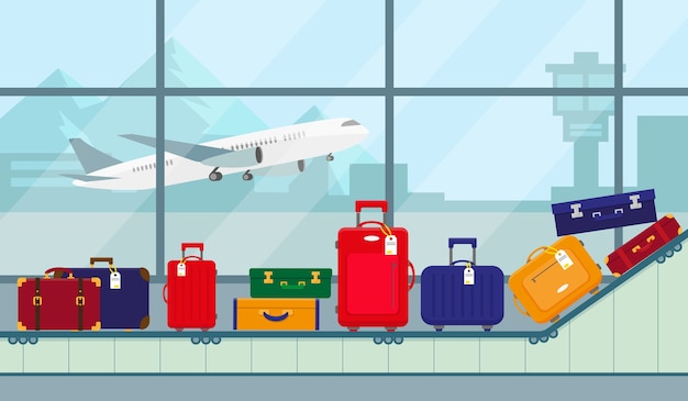 Конвейерная лента для аэропортов с багажными сумками для перемещения терминальная конвейерная лента