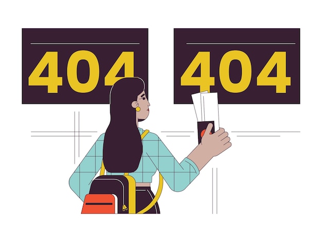 Messaggio flash di errore 404 dei voli annullati in partenza dall'aeroporto