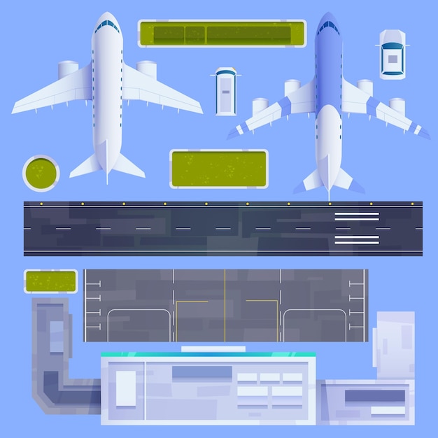 空港要素セットの図解