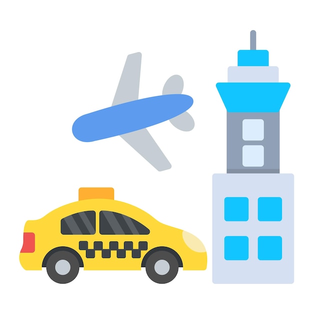 Airport Flat Illustration