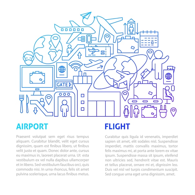 공항 비행 라인 템플릿