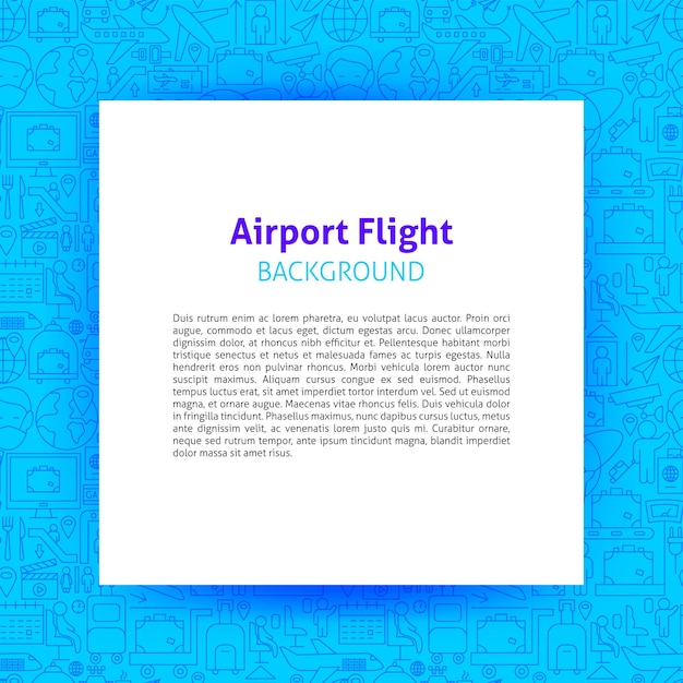 Airport Flight Paper Template