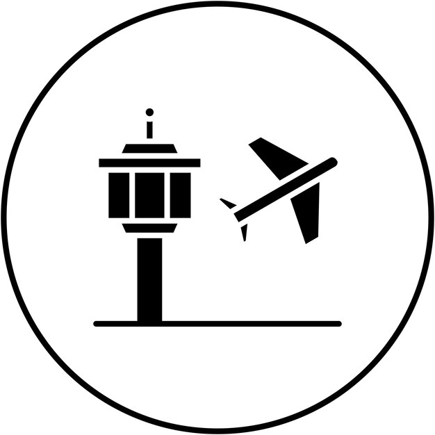 공항 아이콘 터 이미지는 지도 및 내비게이션에 사용할 수 있습니다.