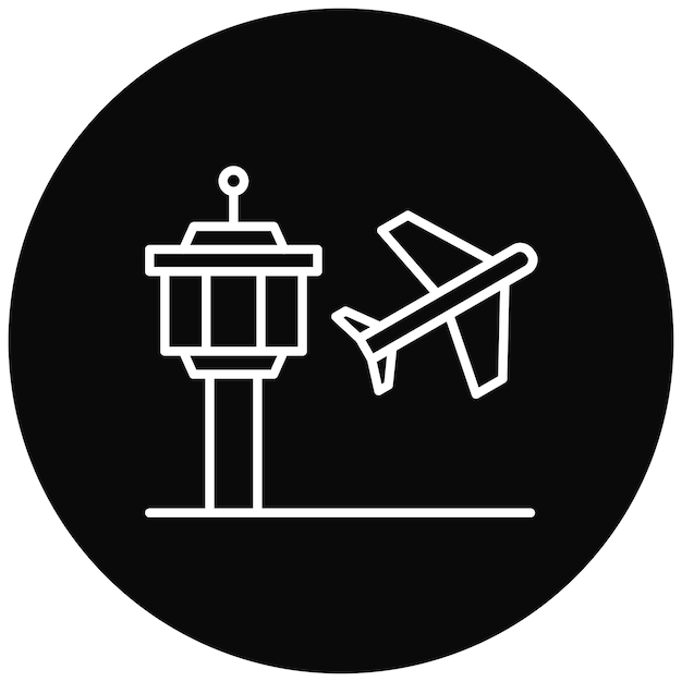 공항 아이콘 터 이미지는 지도 및 내비게이션에 사용할 수 있습니다.
