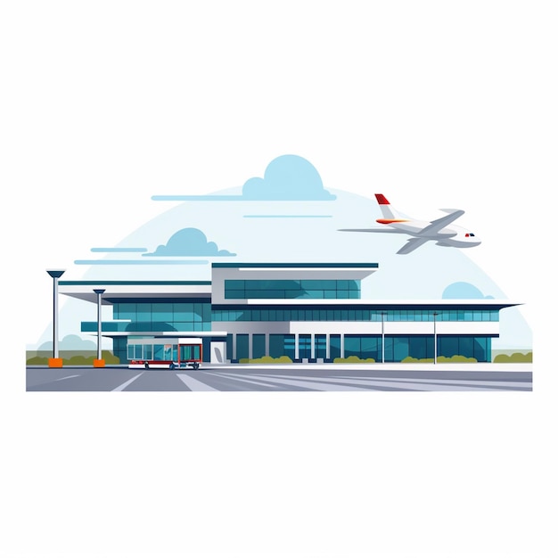 Вектор Аэропорт самолет самолет вектор путешествие прибытие вылет транспорт терминал рейс пассажир