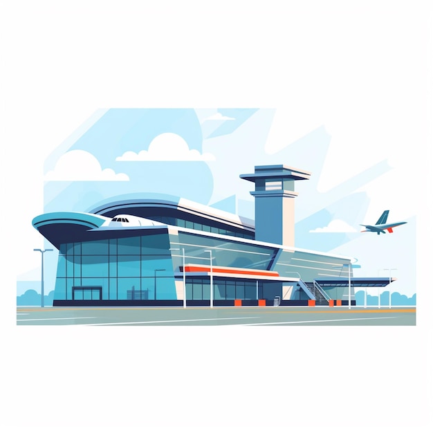 Vettore aeroporto aereo aereo vettore viaggio arrivo partenza trasporto terminal volo passeggeri