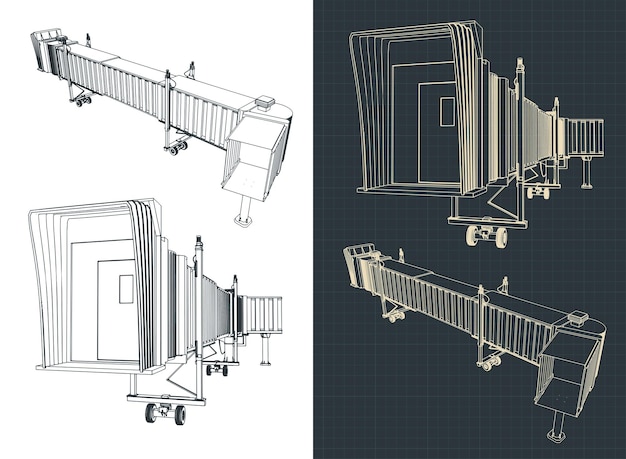 airport telescopic gangway outline