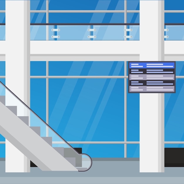 airport vector flat illustration