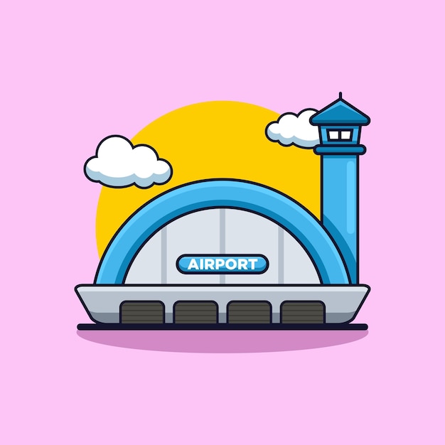 Airport vector illustration for banners, brochures, posters, pamphlets and leaflets