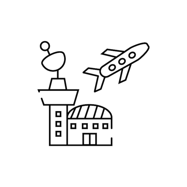 airport vector type icon