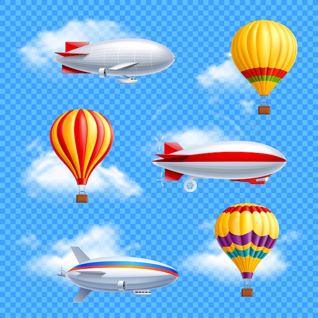 airship icon set 