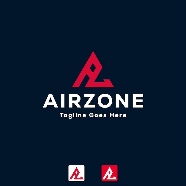 Vector airzone logo az logo initial logo minimalist and business logo design