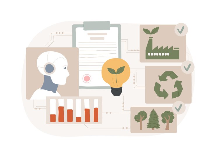 Vector aistreamlined environmental compliance abstract concept vector illustration