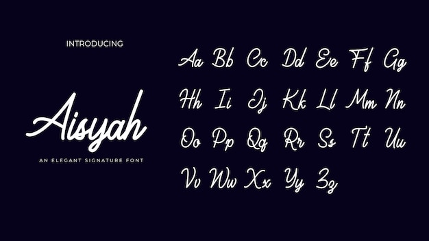 ベクトル aisyah signature font