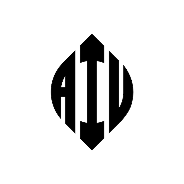 Aiu cirkel letter logo ontwerp met cirkel en ellips vorm aiu ellips letters met typografische stijl de drie initialen vormen een cirkel logo aiu circle emblem abstract monogram letter mark vector