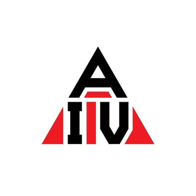 AIV driehoek letter logo ontwerp met driehoek vorm AIV drieHoek logo ontwerp monogram AIV drie hoek vector logo sjabloon met rode kleur AIV drie Hoek logo eenvoudig elegant en luxueus logo