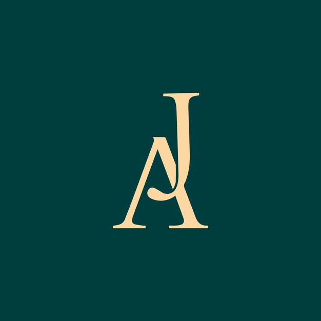 Vector aj letter vector logo design