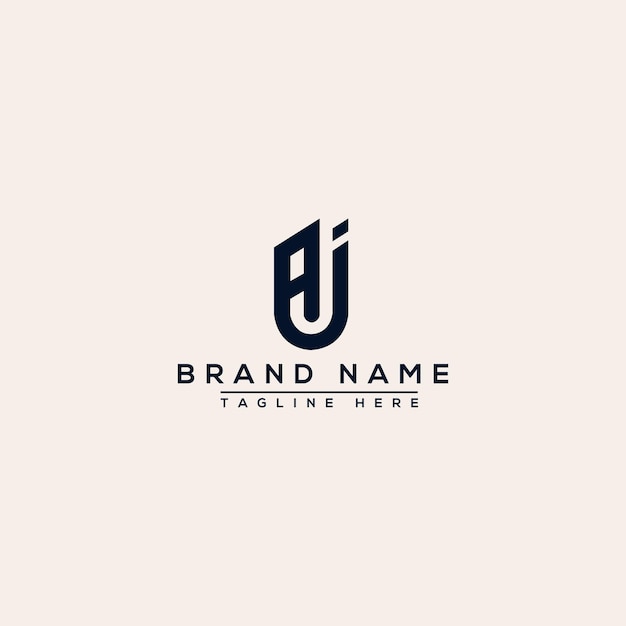 AJ Logo Design Template Vector Graphic Branding Element
