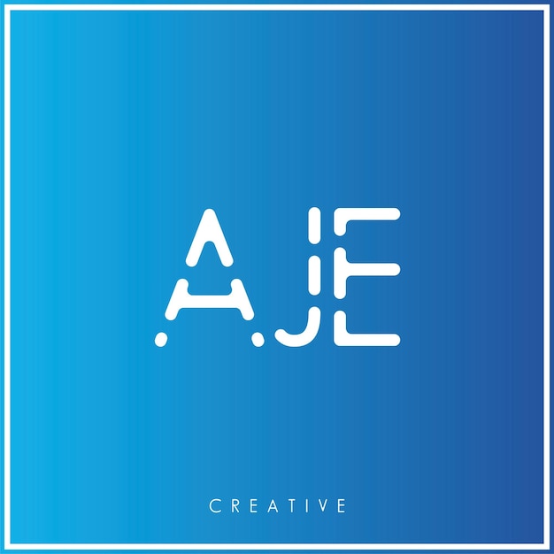 Vettore aje creative vector latter logo design minimal latter logo premium vector illustrazione monogramma