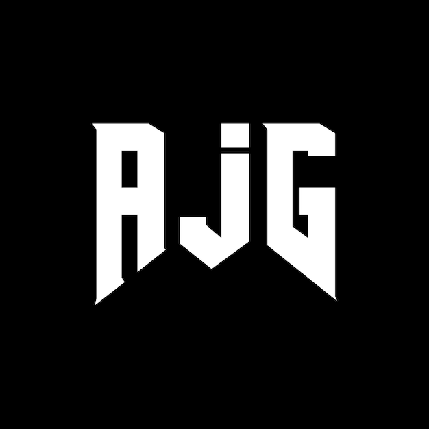 AJG letter logo ontwerp voor technologiebedrijf AJG logo ontwerp zwarte en witte kleurencombinatie AJG logo AJG vector AJG ontwerp AJG icoon AJG alfabet AJG typografie logo ontwerp