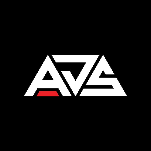 ajs triangle letter logo design with triangle shape ajs triangle logo design monogram ajs triangle vector logo template with red color ajs triangular logo simple elegant and luxurious logo ajs