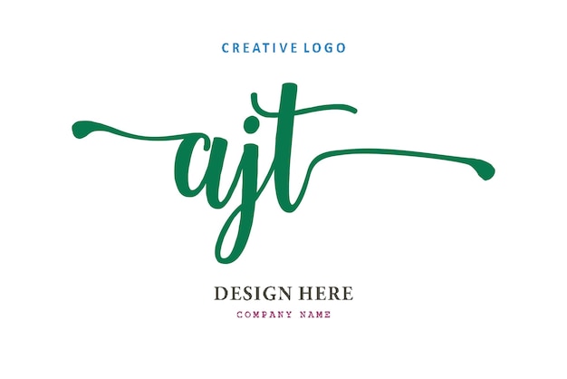 AJT lettering logo is simple easy to understand and authoritative