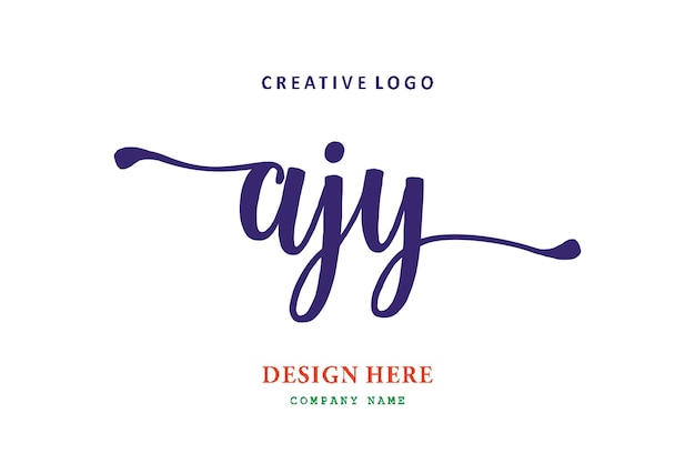 AJY lettering logo is simple easy to understand and authoritative