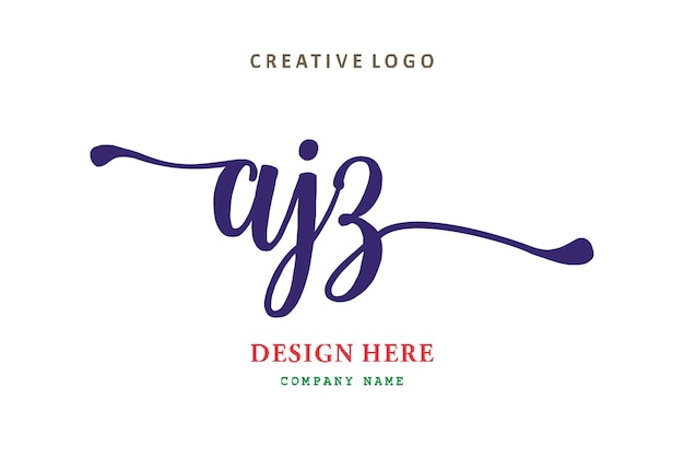 Vector ajz lettering logo is simple easy to understand and authoritative