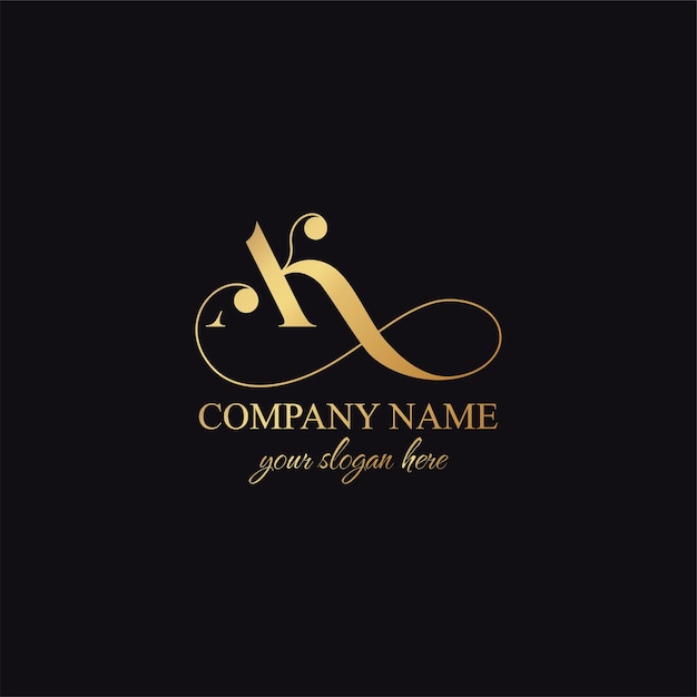 AK brief monogram Elegant luxe logo Kalligrafische stijl Huisstijl en persoonlijk logo Vector design Luxe lineair creatief monogram