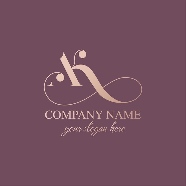 AK brief monogram Elegant luxe logo Kalligrafische stijl Huisstijl en persoonlijk logo Vector design Luxe lineair creatief monogram