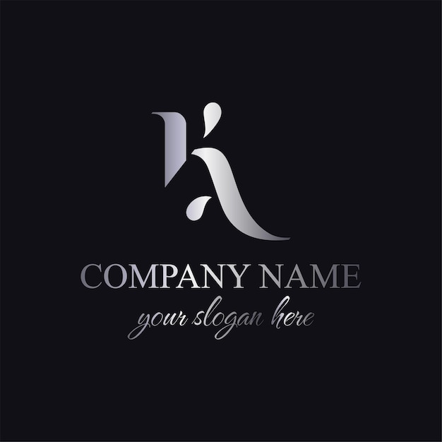 Vector ak k letter monogram elegant luxury ka logo calligraphic style vector design luxurious linear creative monogram