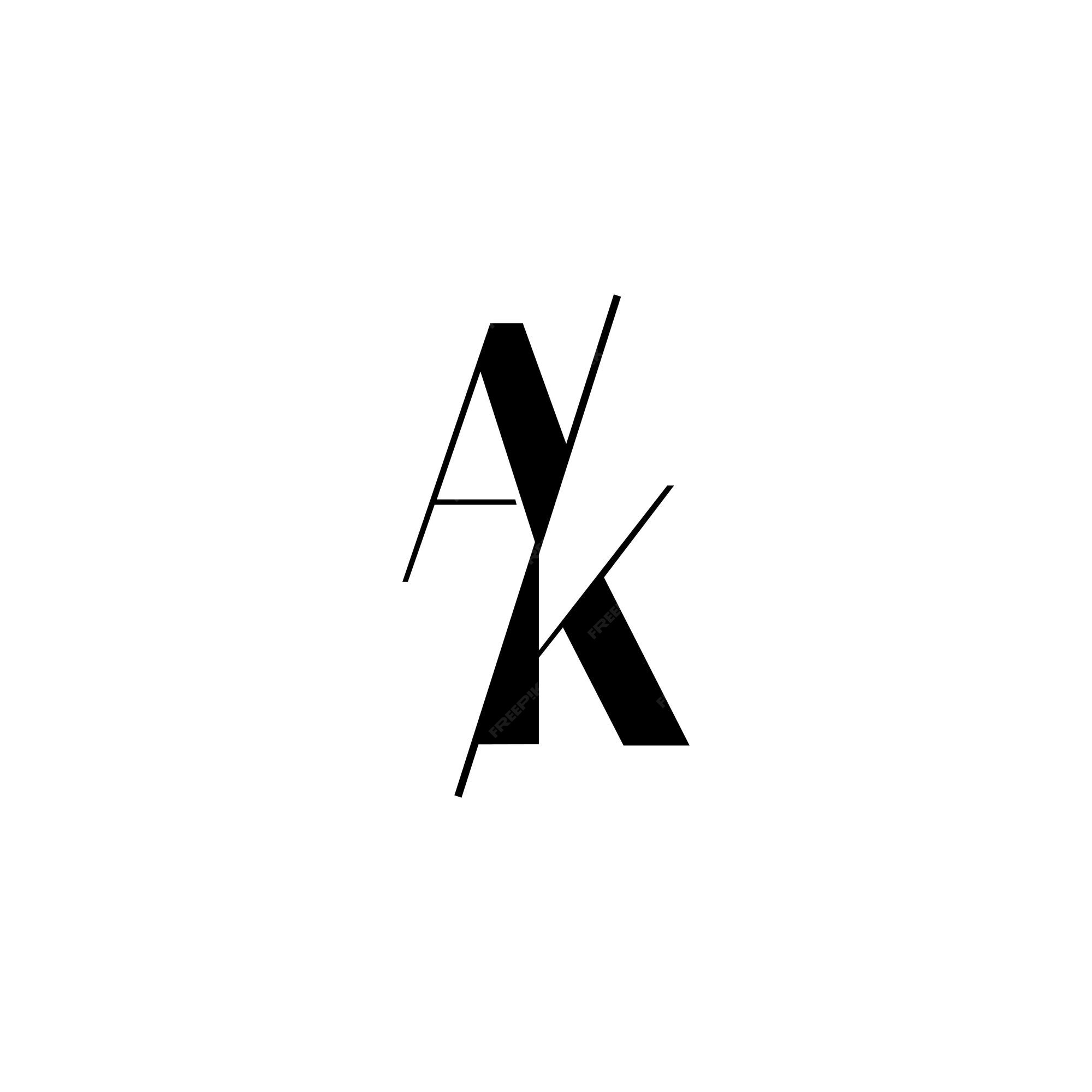 Premium Vector | Ak letters logo