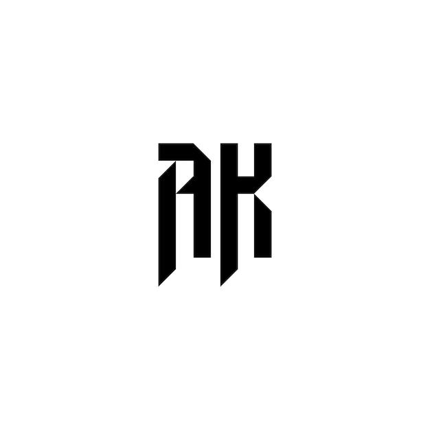 AK Monogram Logo Design letter tekst naam symbool monochroom logo alfabet karakter eenvoudig logo