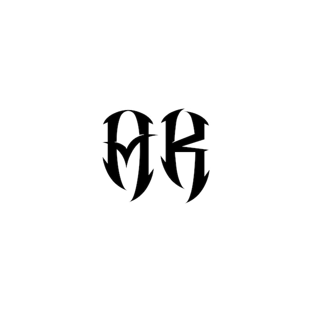 AK Monogram Logo Design letter tekst naam symbool monochroom logo alfabet karakter eenvoudig logo