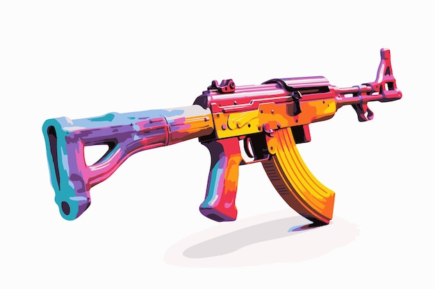 ak47 assault rifle gun png geïsoleerd