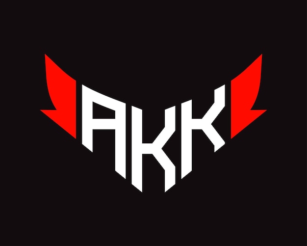 Vector akk letter logo ontwerp