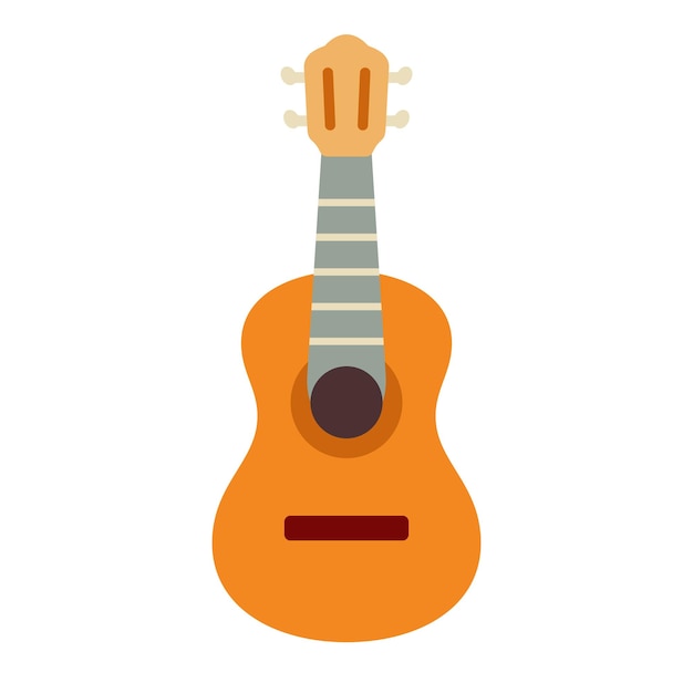 Akoestische gitaar. Gitaar muziekinstrument. Vector illustratie.