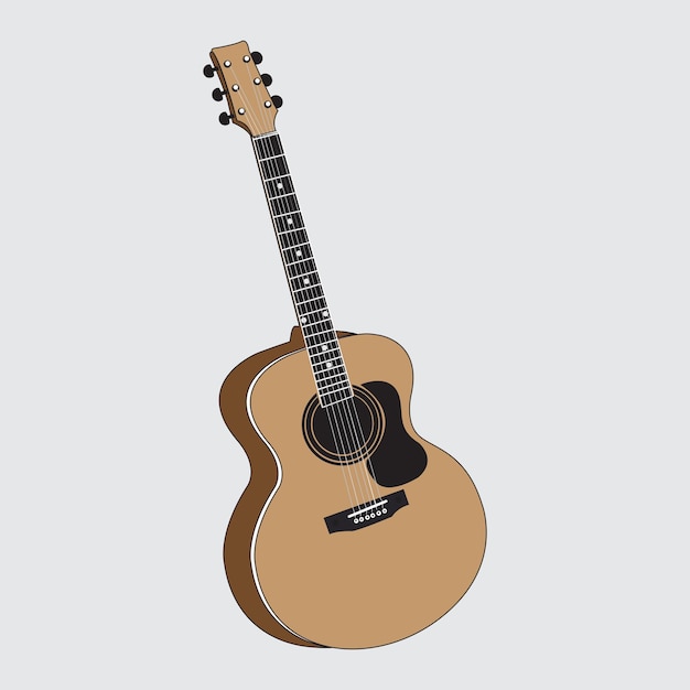 akoestische gitaar vector illustratie ontwerp