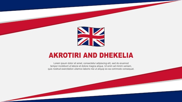 Akrotiri 및 Dhekelia 플래그 추상 배경 디자인 서식 파일 Akrotiri 및 Dhekelia 독립 기념일 배너 만화 벡터 그림 Akrotiri 및 Dhekelia 디자인