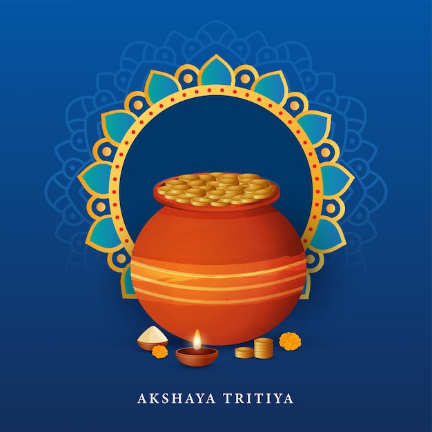 Vector akshay tritiya festival celebration template with element