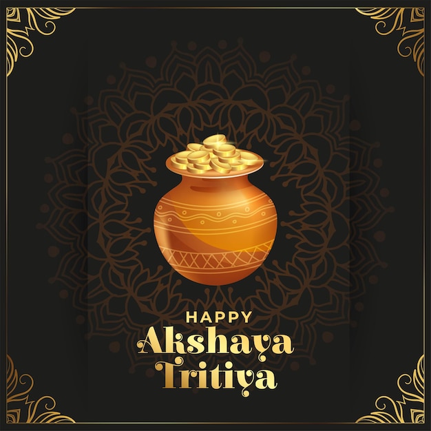 akshaya tritiya festival sjabloon. Vector grafische illustratie.