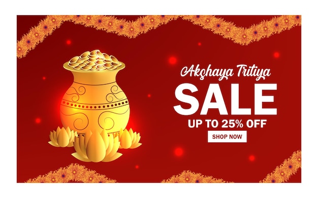 Akshaya tritiya sale banner template