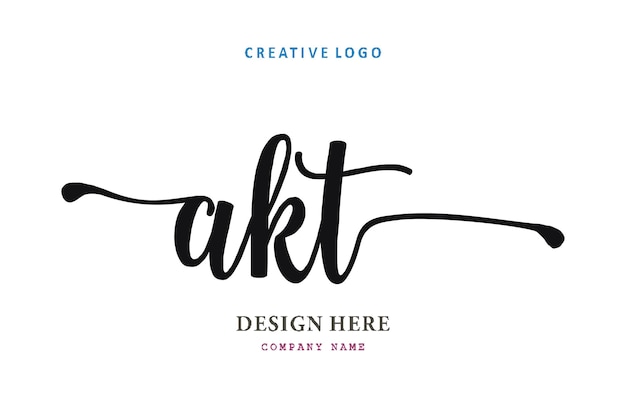 AKT lettering logo is simple easy to understand and authoritative