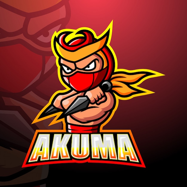 Vector akuma mascotte esport