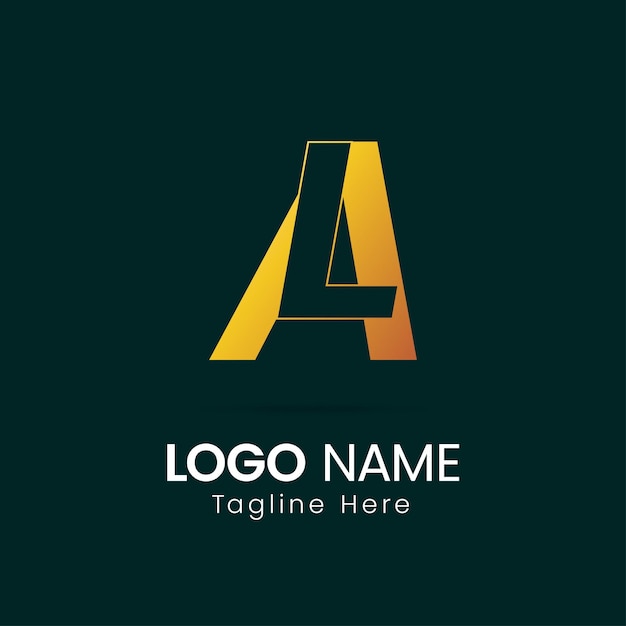 AL Golden Logo Design Template