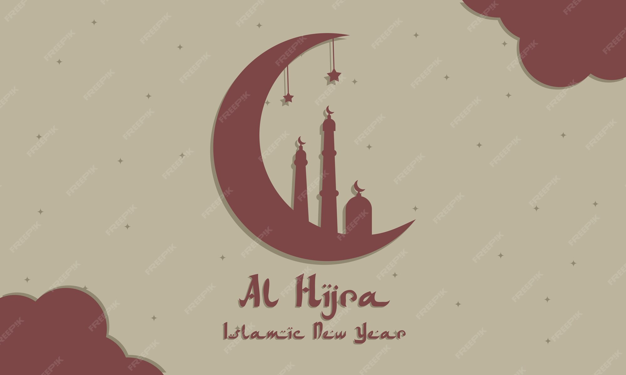Premium Vector Al hijra islamic new year greeting card