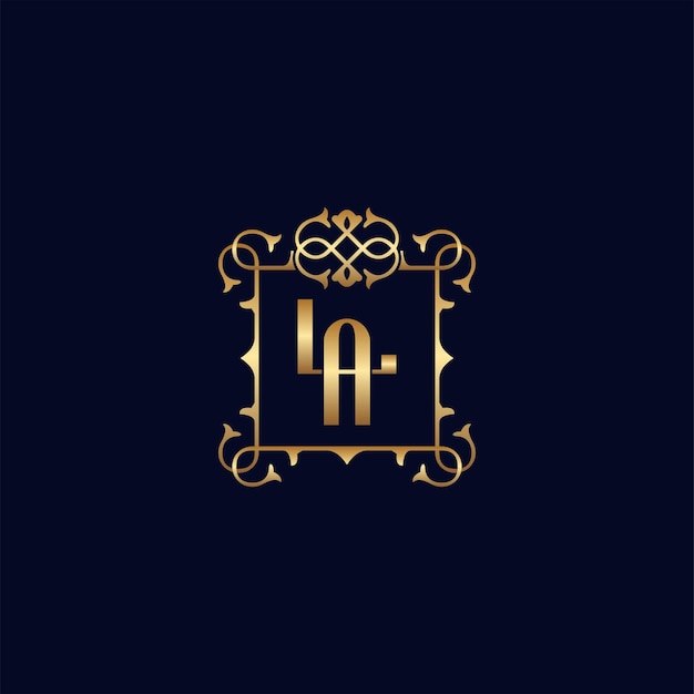 Vector al of la gouden sierlijke koninklijke luxe logo