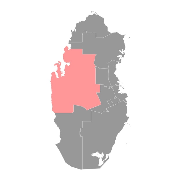 Al Shahaniya municipality administrative division of the country of Qatar Vector illustration