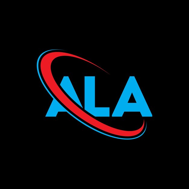 ala logo ala letter ala letter logo design initials ala logo linked with circle and uppercase monogram logo ala typography for technology business and real estate brand